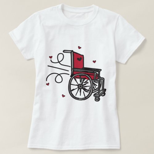 Rolling Wheelchair T_Shirt