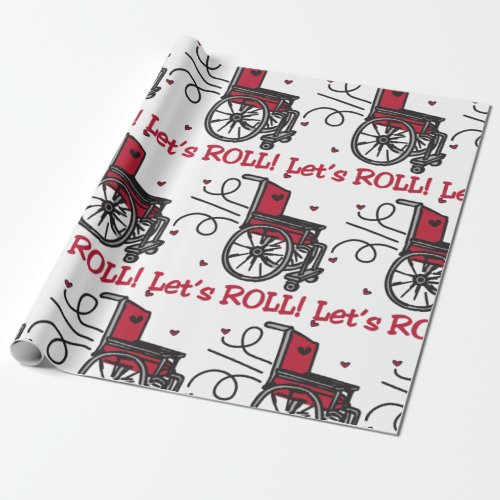 Rolling Wheelchair Wrapping Paper