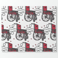Santa And Script Christmas Wrapping Paper, 2-Roll Pack, 60 Total Sq. Ft.