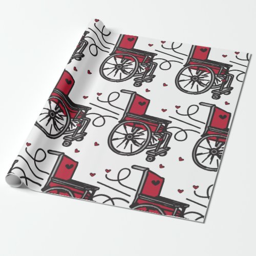 Rolling Wheelchair Wrapping Paper