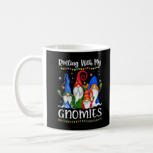 Rolling With My Gnomies Funny Gnome Xmas Lights Bo Coffee Mug