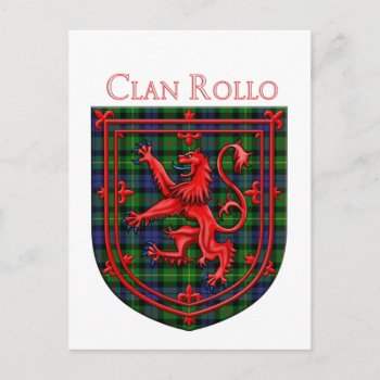 Rollo Tartan Scottish Plaid Lion Rampant Postcard by thecelticflame at Zazzle