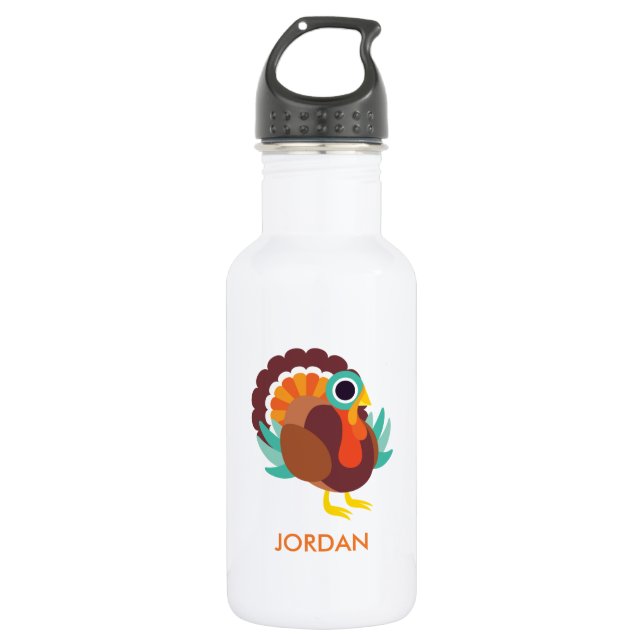 Rollo the Turkey Stainless Steel Water Bottle (Front)