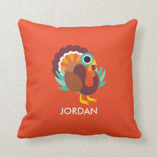 Rollo the Turkey Throw Pillow