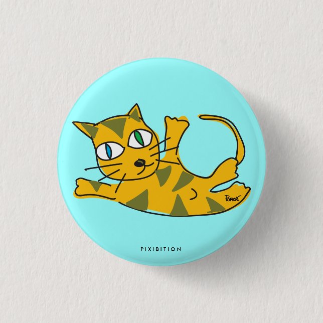 Rollover Cat Button (Front)