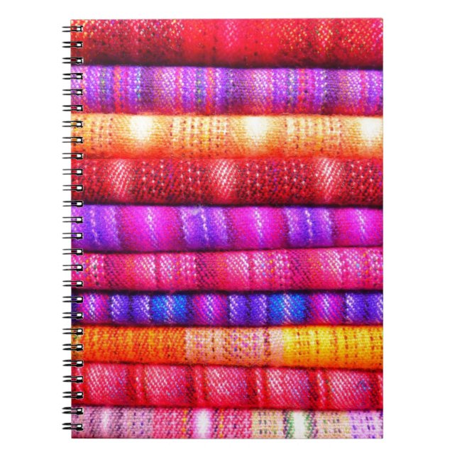 Rolls of Colorful Fabrics Notebook (Front)