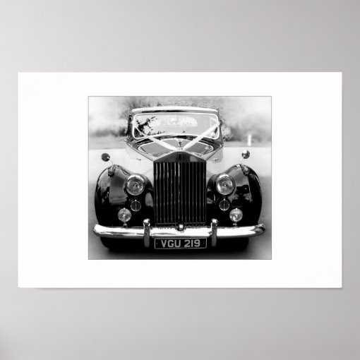 Rolls Royce Wedding Car Poster | Zazzle