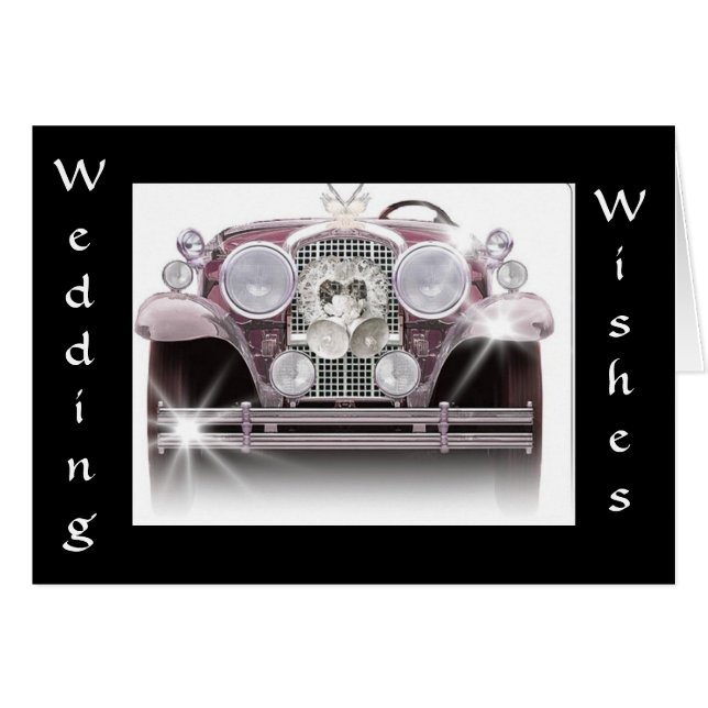 "ROLLS ROYCE WEDDING WISHES" CARDS (Front Horizontal)