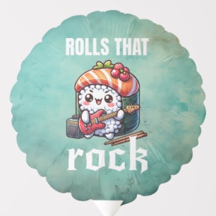 Rolls that Rock kawaii Sushi Balloon