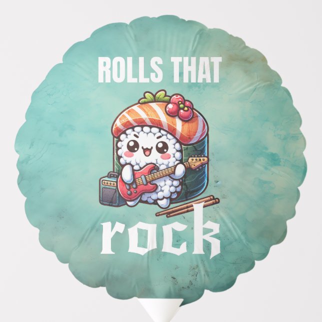 Rolls that Rock kawaii Sushi Balloon (Front)