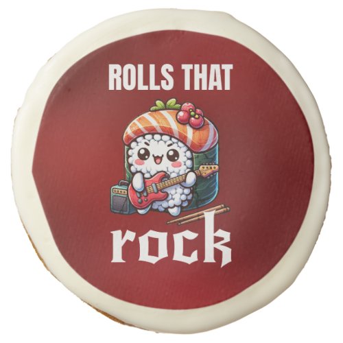 Rolls that Rock kawaii Sushi Sugar Cookie