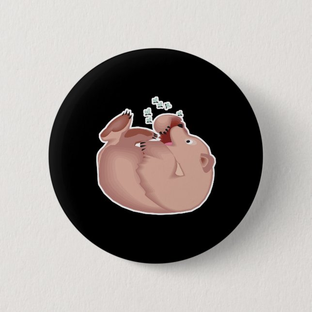 roly poly bear pinback button (Front)