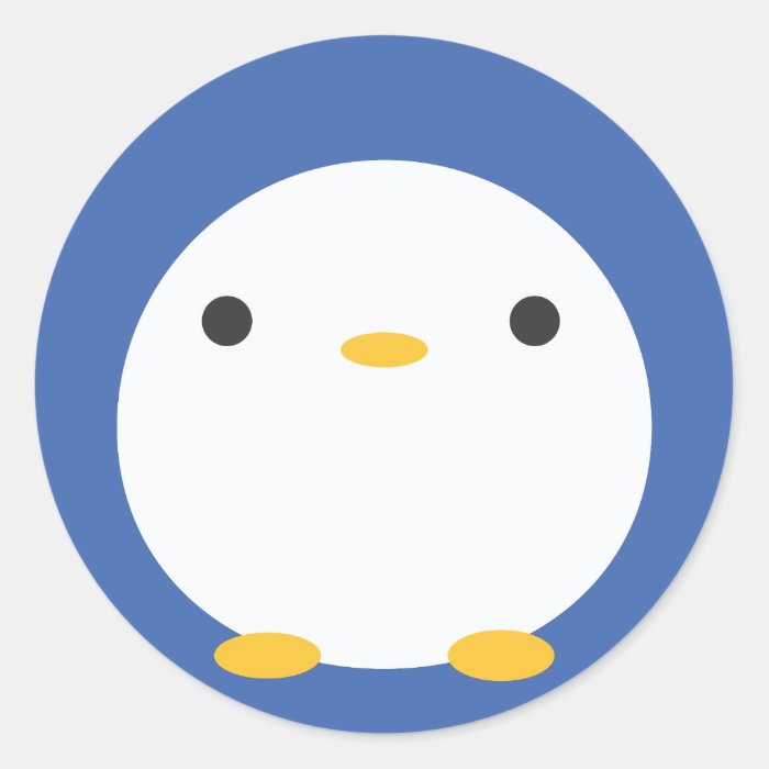 Roly Poly Penguin Sticker