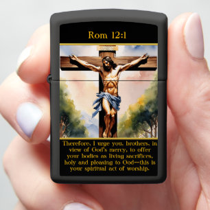 Rom 12:1 Savior Above Mountain Heights Zippo Lighter
