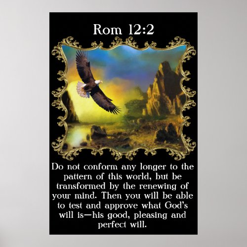 Rom 122 With A Eagle flying over the landscape Poster