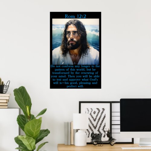 Rom 122 with with Jesus on the beach Poster