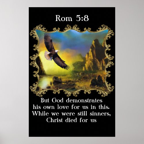 Rom 58 With A Eagle flying over the landscape Poster