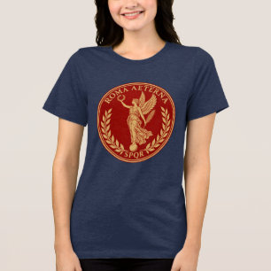 Roma Aeterna – Roman Winged Victory SPQR Tri-Blend Shirt