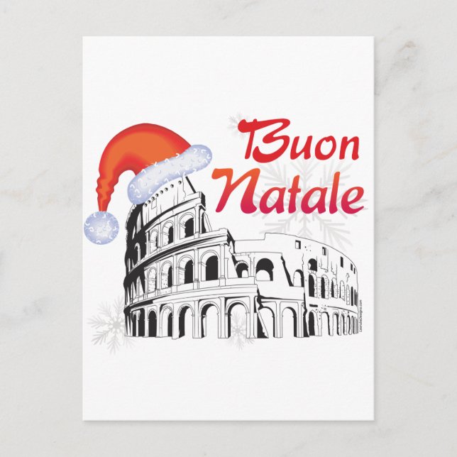 Roma Buon Natale Holiday Postcard (Front)