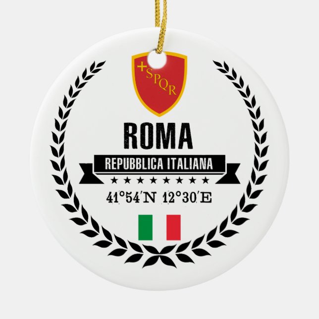 Roma Ceramic Ornament (Front)