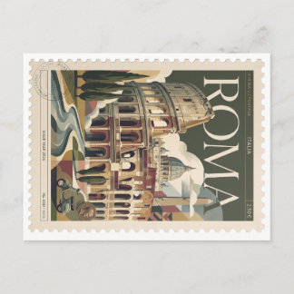 Roma Classica Vintage Stamp Postcard