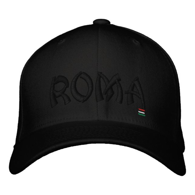 ROMA, EMBROIDERED BASEBALL CAP (Front)