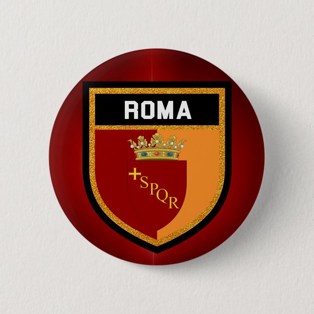 Roma Flag Pinback Button (Front)