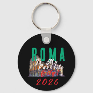 Roma Is My Favorite City Keychain
