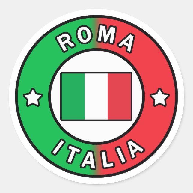 Roma Italia Classic Round Sticker (Front)