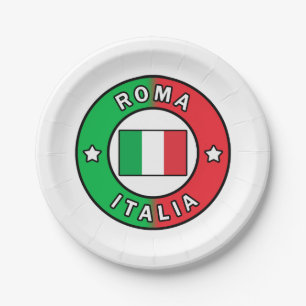 Roma Italia Paper Plates