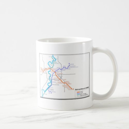Roma Metro Map Coffee Mug