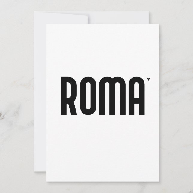 Roma - minimalistic typography card (Front)