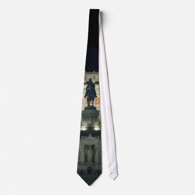 Roma Monumento Vittorio Emanuele II 2 - black Neck Tie (Front)