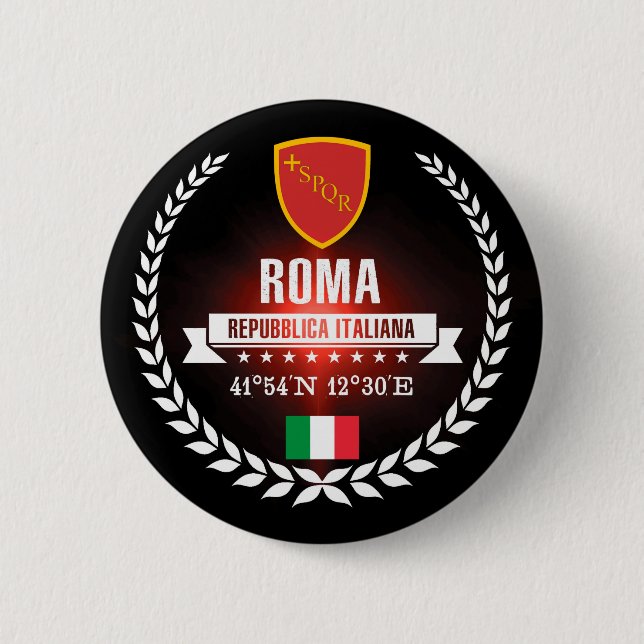 Roma Pinback Button (Front)