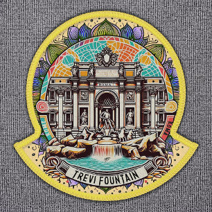 Roma Whispering Fountain Circle Lower Name Rocker Patch