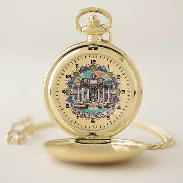 Roma Whispering Fountain Pocket Watch (Inside)