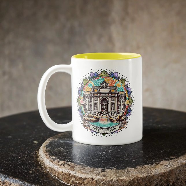 Roma Whispering Fountain  Two-Tone Coffee Mug (Creator Uploaded)