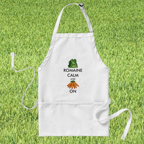 Romaine Lettuce Calm and Carrot On Adult Apron