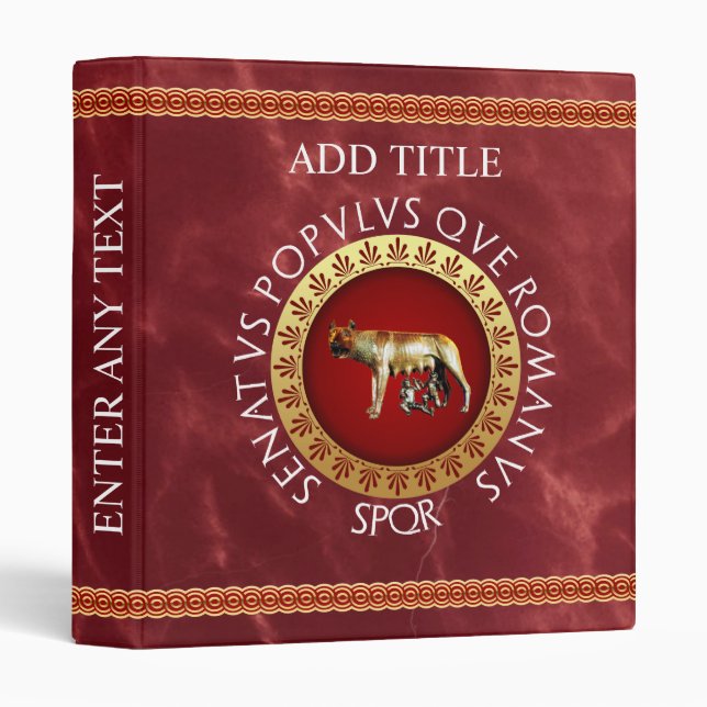 Roman 3 Ring Binder (Front/Spine)
