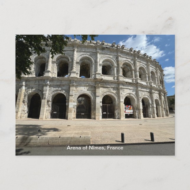Roman Amphitheatre, Nimes, France on a Holiday Postcard (Front)
