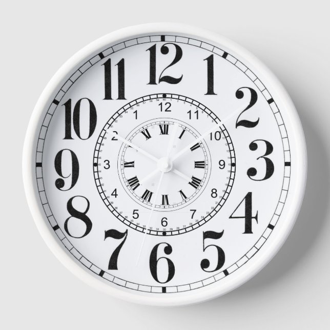 Roman analog backward clock face funny (Front)