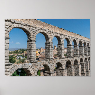 Roman Aqueduct in Segovia, Spain Poster