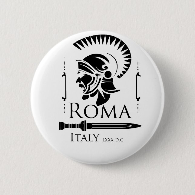 Roman Army - Legionary with Gladio Pinback Button (Front)