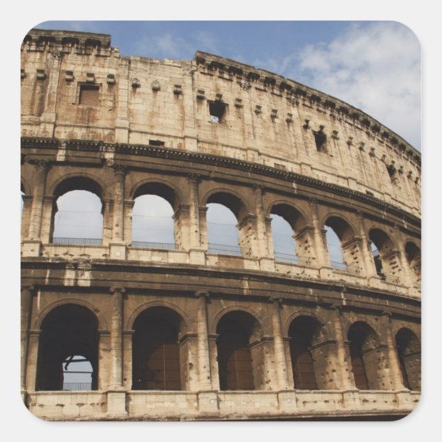 Roman Art. The Colosseum or Flavian 2 Square Sticker (Front)