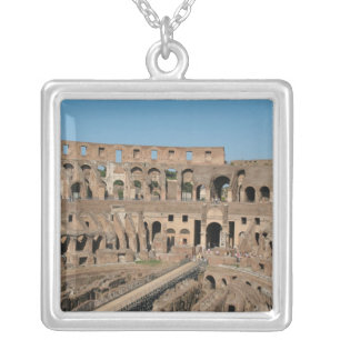 Roman Art. The Colosseum or Flavian 6 Silver Plated Necklace