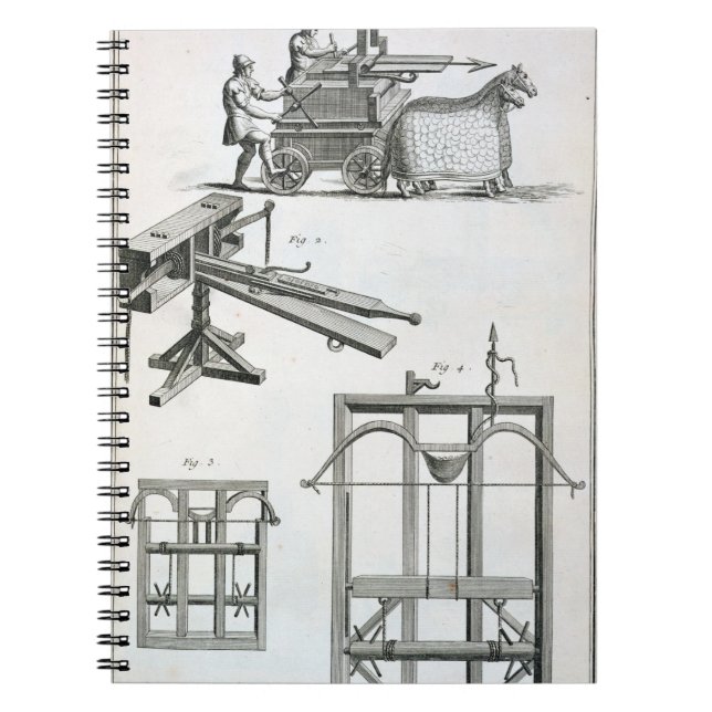 Roman Ballistic Machinery, from the 'Encyclopedie Notebook (Front)
