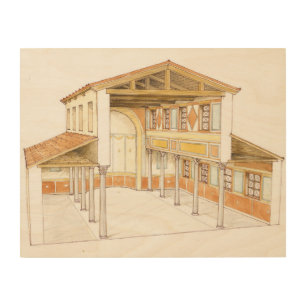 Roman basilica wood wall art