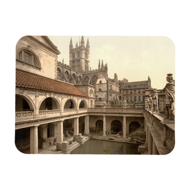 Roman Baths and Abbey, IV, Bath, England Magnet (Horizontal)