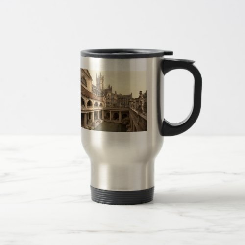 Roman Baths and Abbey IV Bath Somerset England Travel Mug