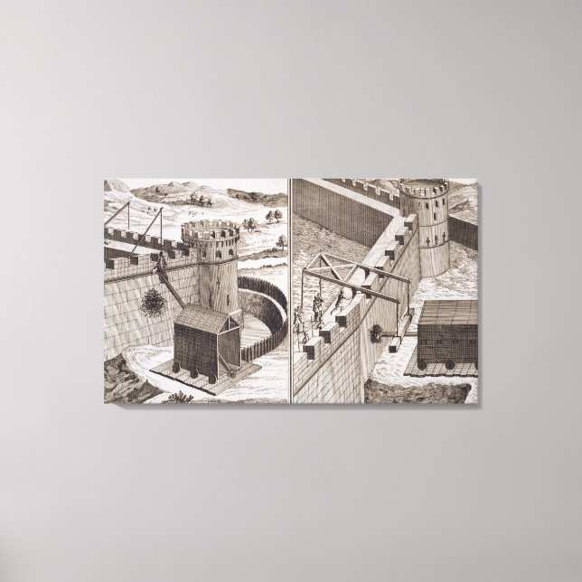 Roman Battering Rams, from the 'Encyclopedie des S Canvas Print (Front)